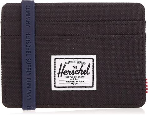 herschel supply co men's charlie rfid blocking card holder|Herschel charlie card case wallet.